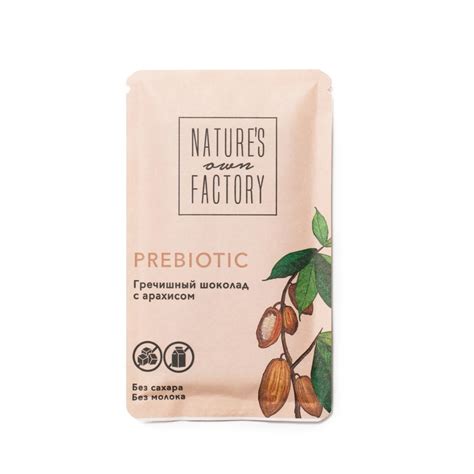 Гречишный шоколад Prebiotic с арахисом Nature’s Own Factory, 20г ...