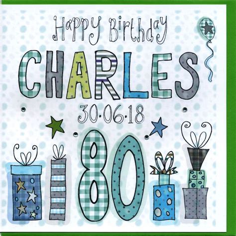 80th Birthday Card By Claire Sowden Design Birthday Cards For Men 80th Birthday Cards Card