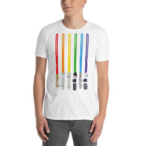 Rainbow Lightsaber Shirt S 3XL Star Wars Lover Gay Etsy