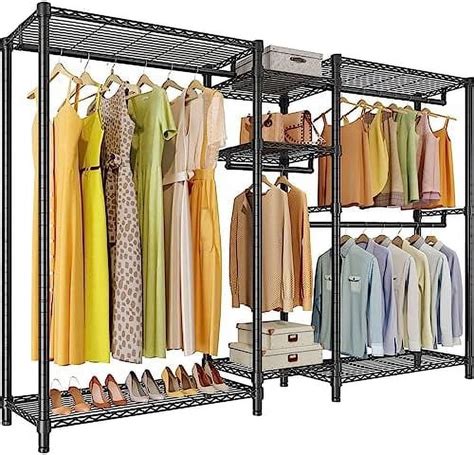 Yzboomlife V Wire Garment Rack Tiers Heavy Duty Clothes Rack For