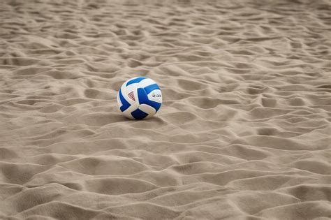 Premium AI Image Volleyball On The Beachsoccer Ball On The Sand