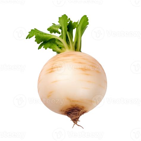 Ai Generated Fresh White Radish Isolated On Transparent Background