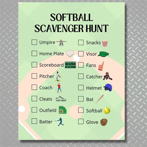 Sport Scavenger Hunt Printable Bundle Football Volleyball Soccer