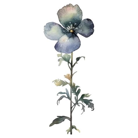 Vektor Aquarell Gemalte Blumenillustration Handgezeichnete