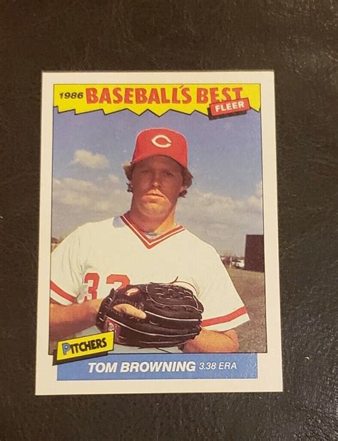 1986 Fleer Baseball S Best Sluggers Vs Pitchers 4 Tom Browning