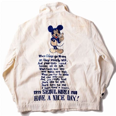 VINTAGE MICKEY スーベニアジャケットファック ミッキー ブート FUCK MICKEY Disney Feeet 古着通販 名古屋 大須 VINTAGE メンズ