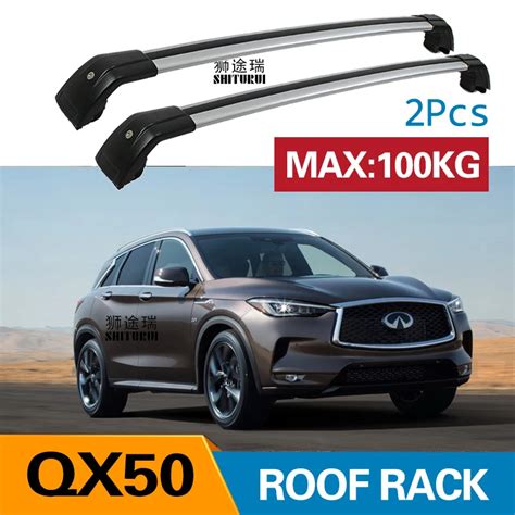 Pcs Roof Bars For Infinitit Qx Aluminum Alloy Side Bars