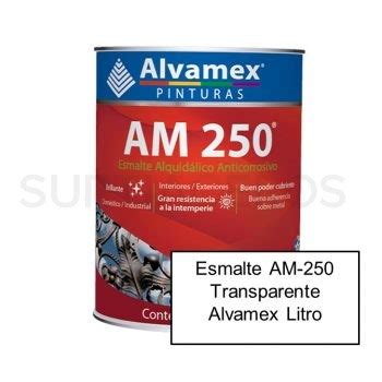 Esmalte Am Transparente Alvamex Litro Surtiaceros