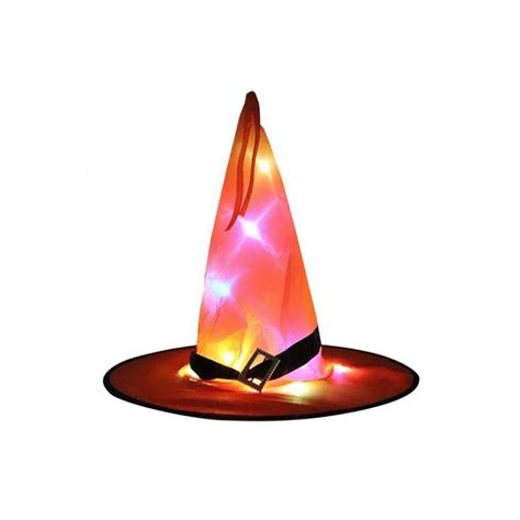 Halloween Led Light Up Witch Hat Glowing Witches Caps Props Hanging