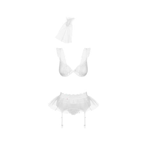 Completino Intimo Bianco Julitta Obsessive Lingerie Sposa Sexy