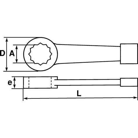 CLE POLYGONALE A FRAPPER 32 MM SAM 108 32