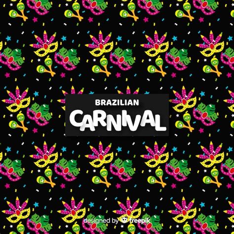 Free Vector Flat Brazilian Carnival Pattern