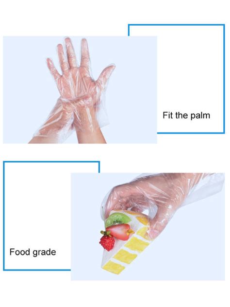 China Transparent Plastic PE Food Grade Disposable Hand Gloves Kitchen