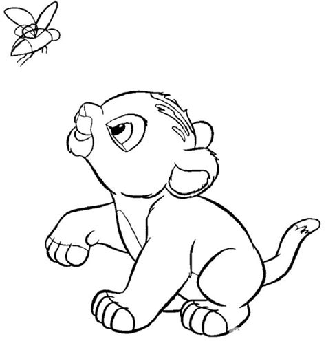 Baby Simba Coloring Pages Lion Coloriage Dessin Roi Lion Dessins Disney