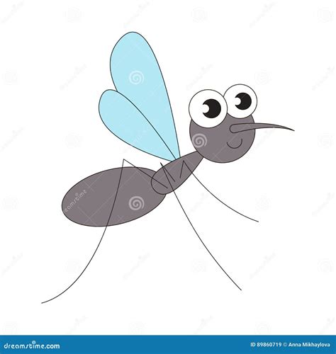 Desenhos Animados Bonitos Do Mosquito Ilustra O Do Vetor Ilustra O