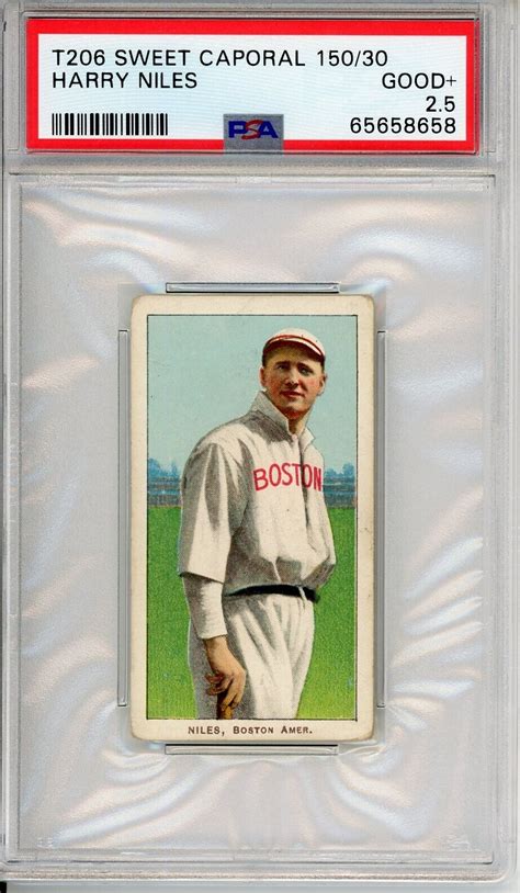 1909 11 T206 Harry Niles Red Sox Sweet Caporal 150 PSA 2 5 EBay