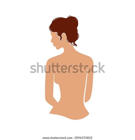 Naked Woman Standing Backstock Illustration Stock Illustration Shutterstock