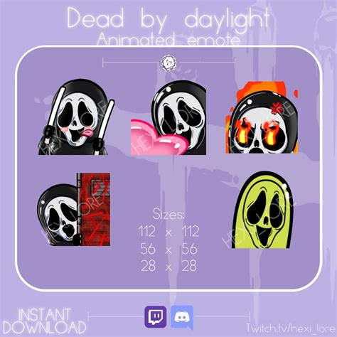 Animated Ghostface Emotes Pack Killer Emotes For Twitch And Discord