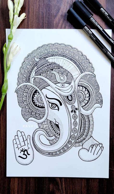 ganesh mandala art drawing   mandala art mandala art therapy