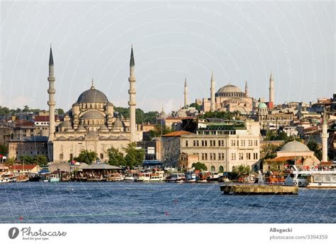 City Skyline Of Istanbul In Turkey View From The Golden Horn To New