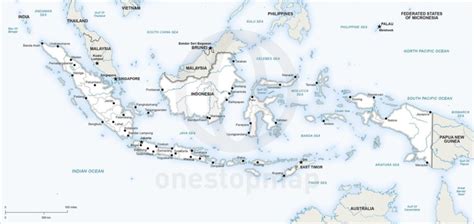 Free Vector Map of Indonesia Outline | One Stop Map