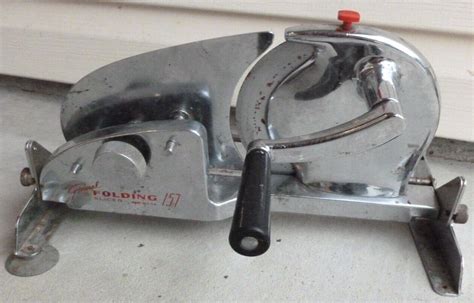 Vintage Stainless Steel General Folding Meat Slicer 157 Machine Hand Crank Ebay