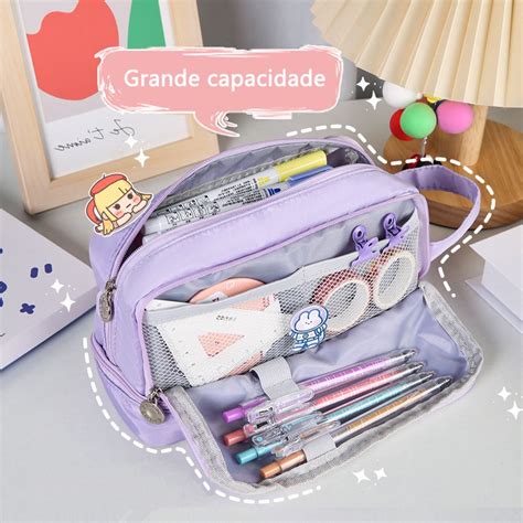 Kawaii Mala De Lápis De Grande Capacidade Personalizada Bolsa Fofa De