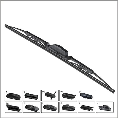 Bosoko Carall Wiper T Front Frame Wiper Blades With Multi Adapters