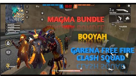 Free Fire Clash Squad Booyah Use Magma Bundle Youtube