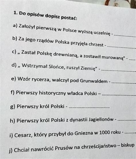 do opisów dopisz postać Brainly pl