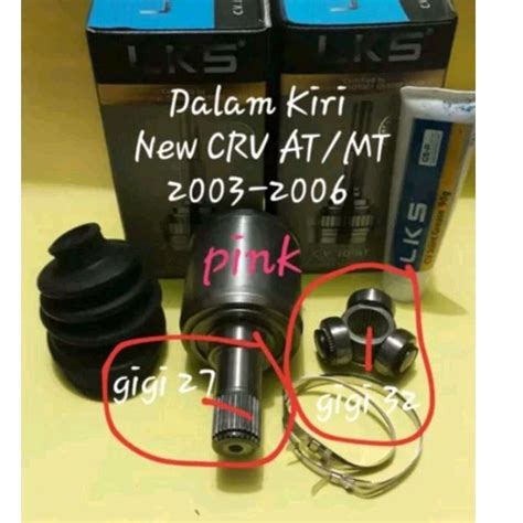 Jual Cv Joint Dalam As Roda Depan Dalam Honda New Crv Gen Kiri