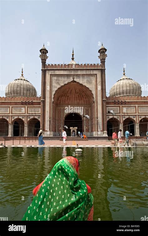 Jama Masjid Mosque Old Delhi India Stock Photo Alamy