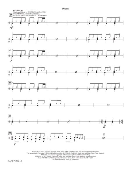 Daft Punk Choral Medley Arr Mark Brymer Drums By Pentatonix Choir Digital Sheet Music