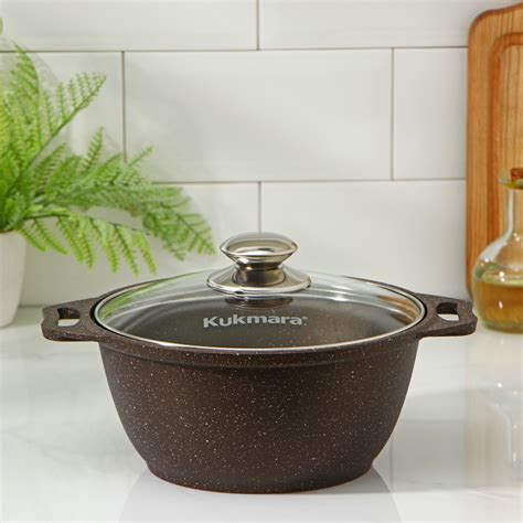 Кастрюля, 2 л, d=22 см, h=15 см, стеклянная крышка, антипригарное ...