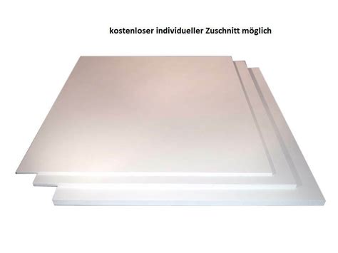 Mm Pvc Hartschaum Platte Hartschaumplatte Wei Kunststoff Platte