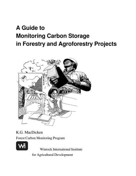 (PDF) A Guide to Monitoring Carbon Storage in Forestry and Agroforestry Projects