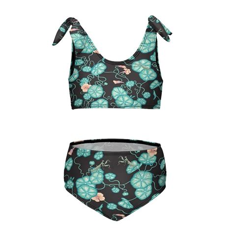 Mantises And Indian Cress Girl S Piece Bikini Set Beach Sport Swimsuit Swimwear Y Cm