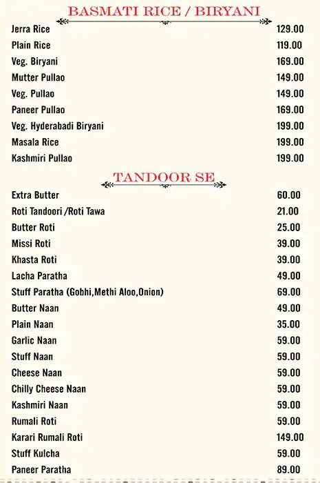 Menu at Omni Restaurant, Ajmer