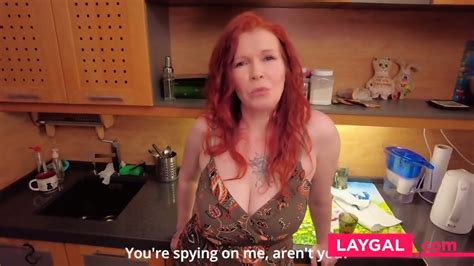 Redhead MILF Fucks Peeping Neighbor With Big Dick