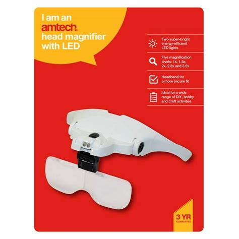 Amtech S2912 Hands Free Multi Lens Head Magnifier With Led