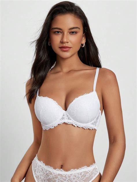 Desiresculpt Women S Lace Detail Underwire Bra Lingerie Shein Usa