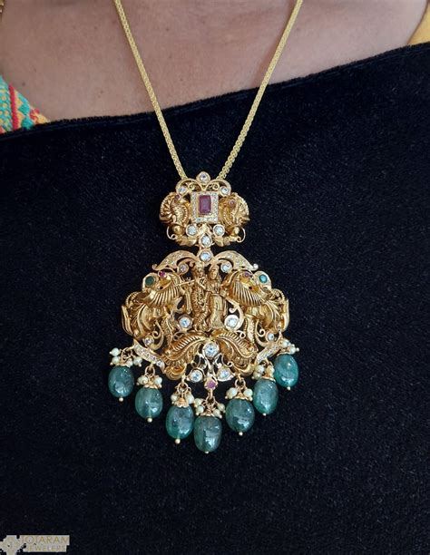 K Gold In Detachable Radhakrishna Lakshmi Kante Necklace