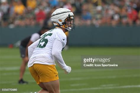 Green Bay Packers Tight End Tucker Kraft Looks For The Ball During