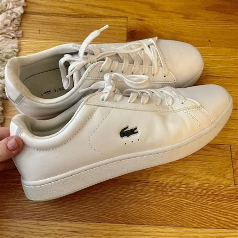 Lacoste white sneakers - Depop