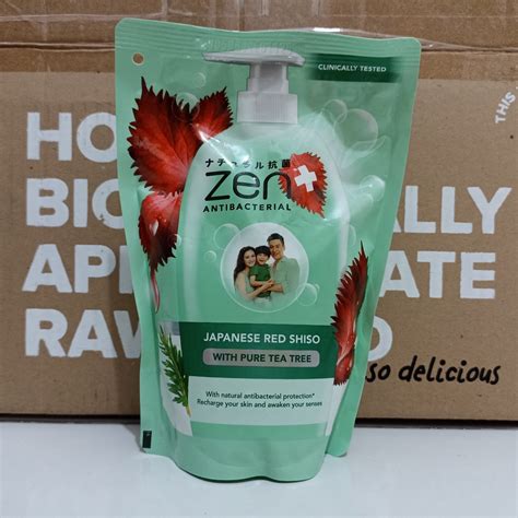 Jual Zen Antibacterial Body Wash Sabun Mandi Cair Japanese Red Shiso