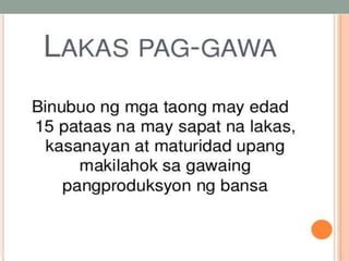 LAKAS PAGGAWA | PPT