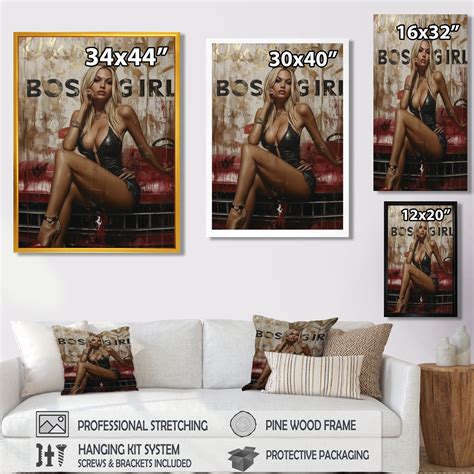Design Art Blonde Boss Lady On Red Exotic Car Boss Woman Wall Art Print Wayfair