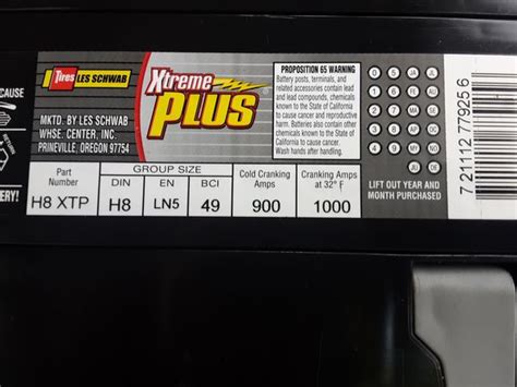 Les Schwab Extreme Plus Battery For Sale In Tacoma Wa Offerup