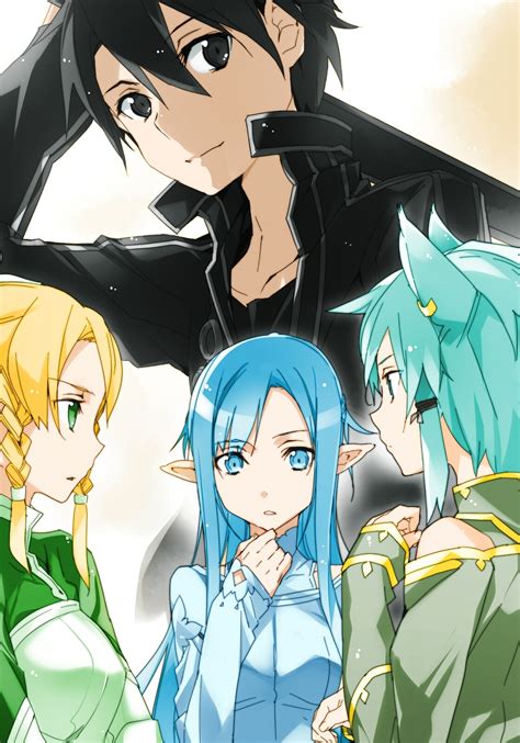 Sinon Leafa Leafa Kirigaya Suguha Kirito Asuna Sinon