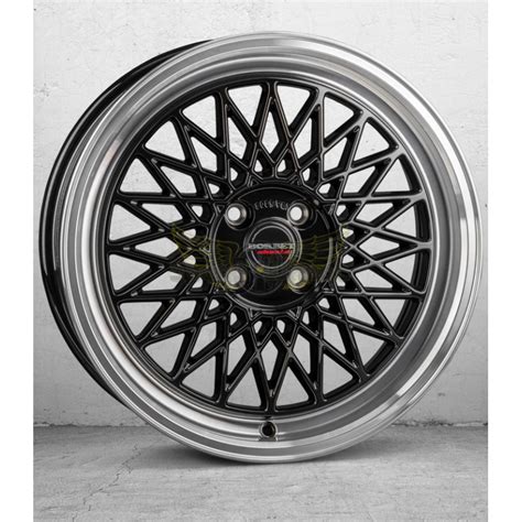 Jante Borbet B Black Rim Polished 7x17 4x100 Et 30 64 Speed Wheel